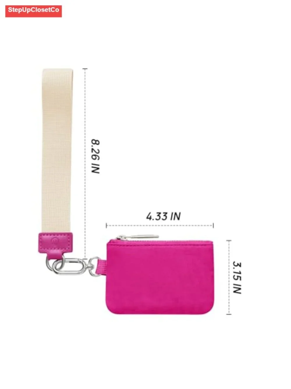 Mini Zip Around Wristlet Wallet with Detachable Pouch Keychain Coin Purse for